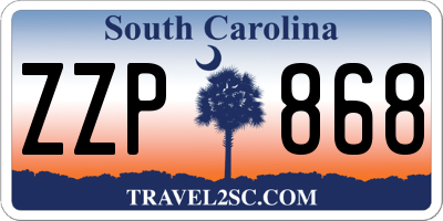 SC license plate ZZP868