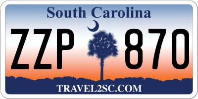 SC license plate ZZP870