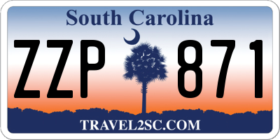 SC license plate ZZP871