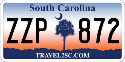 SC license plate ZZP872
