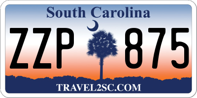SC license plate ZZP875