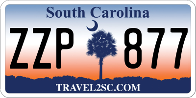 SC license plate ZZP877