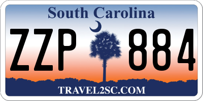 SC license plate ZZP884