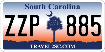 SC license plate ZZP885