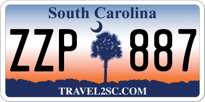 SC license plate ZZP887