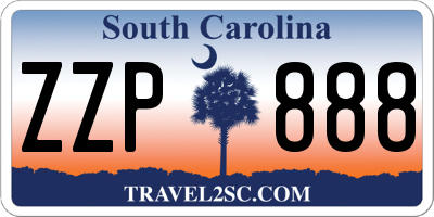 SC license plate ZZP888