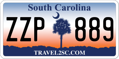 SC license plate ZZP889