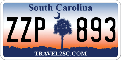 SC license plate ZZP893