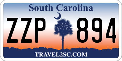 SC license plate ZZP894