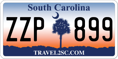 SC license plate ZZP899
