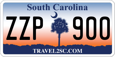 SC license plate ZZP900