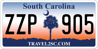 SC license plate ZZP905
