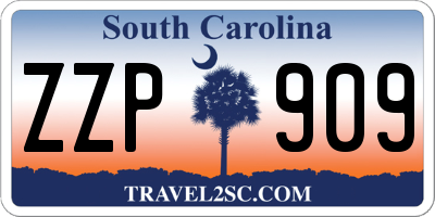SC license plate ZZP909