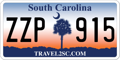 SC license plate ZZP915