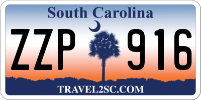 SC license plate ZZP916