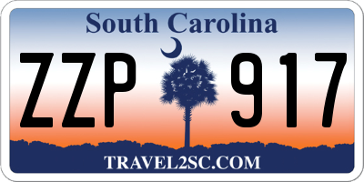 SC license plate ZZP917