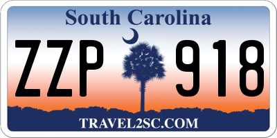 SC license plate ZZP918
