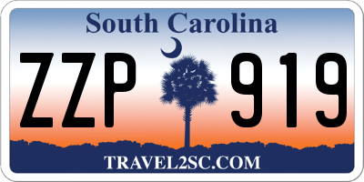 SC license plate ZZP919