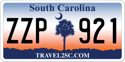 SC license plate ZZP921