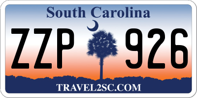 SC license plate ZZP926