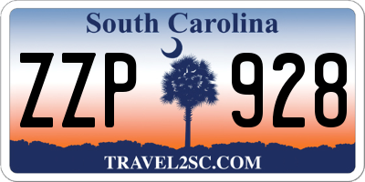 SC license plate ZZP928