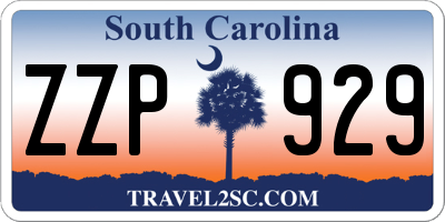 SC license plate ZZP929