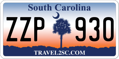 SC license plate ZZP930
