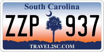 SC license plate ZZP937