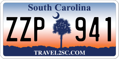 SC license plate ZZP941