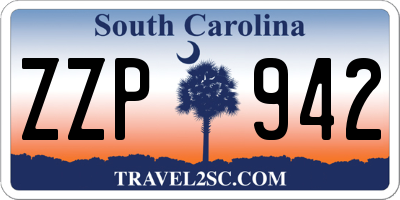 SC license plate ZZP942