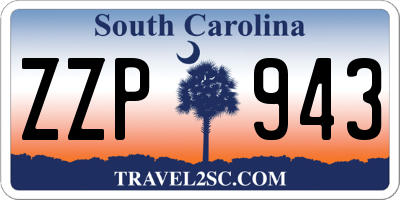 SC license plate ZZP943