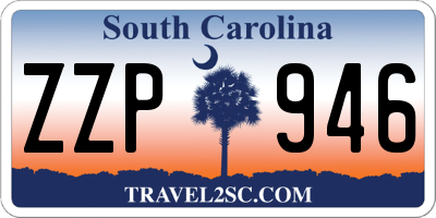 SC license plate ZZP946