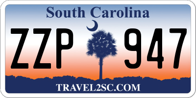 SC license plate ZZP947