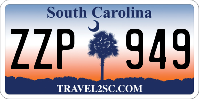 SC license plate ZZP949