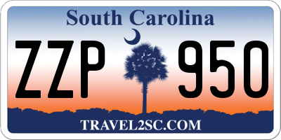SC license plate ZZP950