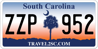 SC license plate ZZP952
