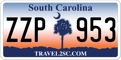 SC license plate ZZP953