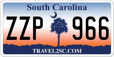 SC license plate ZZP966