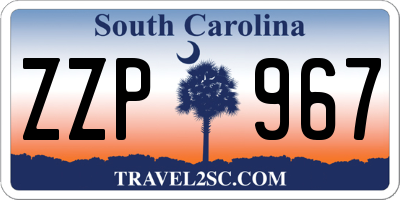 SC license plate ZZP967