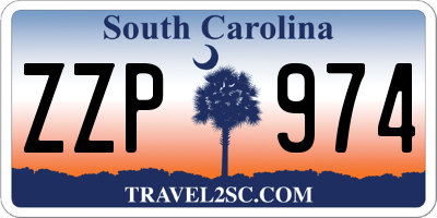 SC license plate ZZP974