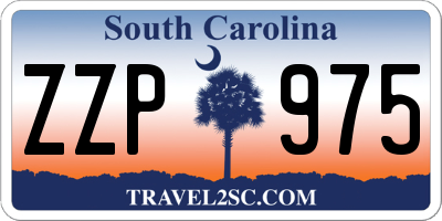 SC license plate ZZP975