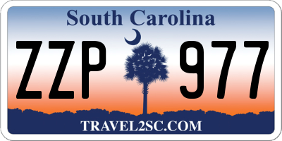 SC license plate ZZP977