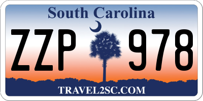 SC license plate ZZP978
