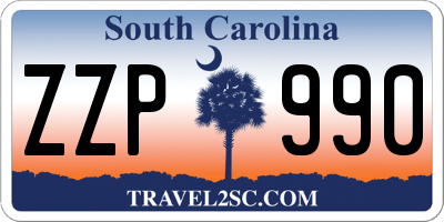 SC license plate ZZP990