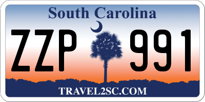 SC license plate ZZP991