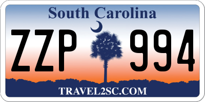 SC license plate ZZP994