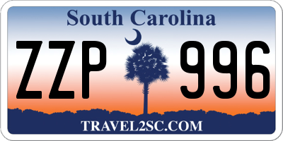 SC license plate ZZP996