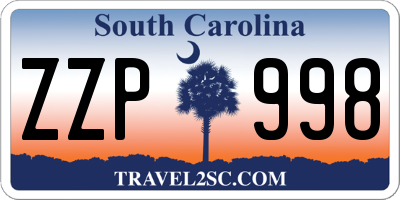 SC license plate ZZP998