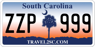 SC license plate ZZP999