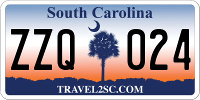 SC license plate ZZQ024